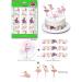 Cardasis Ballerina Cake Decoration Set | Sugar Bands & Paper Figures | Perfect for Ballerina Themed Birthdays | 20cm + 3 Volume 28x5cm + 4 Figures | International Shipping - Buy Online on GoSupps.com