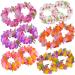 AnapoliZ Hawaiian Headband Flowers | (12 PCS Set) Tropical Head Leis | Luau Floral Headpiece | Flower Headdress Lei  Multi Color | Summer Party Favors