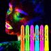 Face Paint, SayingArt Blacklight Glow Face Makeup Kit for Kids/Adult Non Toxic 6 Sticks Neon Accessories UV Water Based Luminous Body Painting For Easter Glow Party Halloween Multicolor Blacklight Glow 6pcs