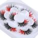 Colored Fluffy Mink False Eyelashes - Dramatic Long Red Strip Fake Lashes for Christmas - A-Rad Lashes - Buy Online on GoSupps.com