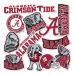 University of Alabama Sticker Crimson Tide Bama UA Stickers Vinyl Decals Laptop Water Bottle Car Scrapbook T2 (Type 2)