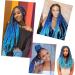 Anti-Drawn Braiding Hair - Easy Braid 26 Inch Yaki Texture Extensions | 6 Packs Professional Itch-Free Crochet Hair | 1B/Purple/Blue - Buy Online on GoSupps.com