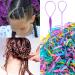 2000 PCS Mini Rubber Bands for Hair with Colorful Elastics - Kids & Baby Hair Ties Set with Topsy Tail Tools | YLYL Multicolor - Buy Online on GoSupps.com