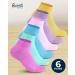 Pembrook Diabetic Socks for Women and Men - 6 Pairs, Ankle Low Cut Seamless Neuropathy Socks in Bright Colors - Women's Diabetic Socks - Buy Online on GoSupps.com