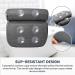 LuxStep Bath Pillow - Extra Thick & Soft Air Mesh with 6 Suction Cups - 15x14 Inch, Fits All Bathtubs - Grey - Buy Online on GoSupps.com