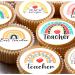 24 Teacher Rainbows pre-cut edible cupcake wafer toppers