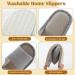 8 Pairs Disposable Open Toe House Slippers for Guests - Breathable Spa Comfort in Pinstripe Red, Beige, Navy & Coffee - Buy Online on GoSupps.com
