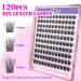 GAQQI Lash Clusters - 120 Volume Eyelash Extensions | 3D Fluffy & Soft Band | 10-14mm Multilayered Individual Lashes - Buy Online on GoSupps.com