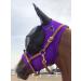 TGW RIDING Fly Mask for Horses Super Comfort Fly Mask for Horses Elasticity with Ears (M Dark Purple) M dark purple