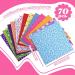 70 Pcs 10x10 Inch Cotton Fabric Patchwork Bundle - Multi Color Floral Printed Quilting Fabrics for DIY Crafts - Stylish Handmade Accessories - Buy Online on GoSupps.com