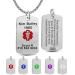 Custom Medical Alert Sterling Silver Necklace with Free Engraving for Men Women Personalized Emergency Identification Medic ID Dog Tag Life Alert Jewelry Sterling Silver Medical ID