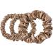 Slip Pure Silk Back to Basics Assorted Scrunchies - Light Brown - 100% Pure 22 Momme Mulberry Silk Scrunchies for Women - Hair-Friendly + Luxurious Elastic Scrunchies Set (3 Scrunchies) - Buy Online on GoSupps.com