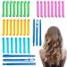 30 Pcs Hair Curlers Spiral Curls Heatless Hair Curlers No Heat Spiral Curlers Styling Kit with 2 Sets of Styling Hooks for Most Kinds of Hairstyles(Assorted Color,17.7in) 17.7 Inch (Pack of 30)