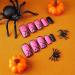 Halloween Fake Nails - Short Square Spiderweb Designs - Pink & Black Press on Nails for Women and Girls - Buy Online on GoSupps.com