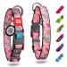 Waudog nylon collar dog dog hewing band Big dog dog collar medium-sized dog collar little dog dog dogs neck band nylon dog cloak puppy adjustable digital dog brand pink unicorn 24-40 cm length 20 mm width