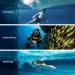 Frameless Snorkel Mask with GoPro Mount | Anti-Fog Tempered Lens | Dive and Swim Gear Set for Adults - Pine Green - Buy Online on GoSupps.com