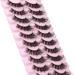 Natural Faux Mink Eyelashes - 18MM Wispy 3D Fluffy Lashes | 10 Pairs - Buy Online on GoSupps.com