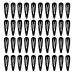 Alef Judaica Anti-rust Metal Snap Hair Clips for Women | Non Slip Metal Barrettes for Girls | Reusable Classic Snap Barrettes for All Hair Types | 4.9 cm Hair Accessories Black 25 pcs 25 Count (Pack of 1) Black