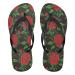 Mnsruu Green Rose Leaves Flip Flops Home Hotel Spa Bedroom Travel Slippers XS for Women Men