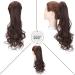 Ponytail Extension with Clip - 18 Heat Resistant Medium Brown Braid - Real Hair Look Smooth & Corrugated Styles - International Shipping Available - Buy Online on GoSupps.com