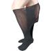 Extra Wide Lymphedema Bariatric Knee High Sock Liners for Air Cam Walkers & Orthopedic Boots - Black 2 Pairs - Unisex Size - Buy Online on GoSupps.com