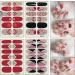 Lattcure Nail Stickers 16 Sheets (192 PCs) Self-Adhesive Nail Art & DIY Decoration with Mini Nail File | Trendy Fashion Nail Tickers - Buy Online on GoSupps.com