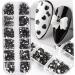 Nail Gems 2 Plates Rhinestones for Nail Art 2 Colors 12 Grids Different Shape 3D Nail Art Gems with Rhinestone Picker Dotting Pen for Professionals Beginners Nails Salon Clothes Craft Style2 - Buy Online on GoSupps.com