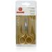 Mundial 3.5 in Nail and Cuticle Scissors with Gold Finish, Silver/ Gold, 9cm (BC-333)