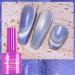 Gel Nail Polish Blue Crystal Cat Eye Glitter Gel Polish Magnetic Nail Polish Soak Off Nail Art Gel Nail Polish Holographic Twinkle Dark Fairy Style Nail Polish. (Blue)