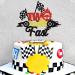 Cyodoos 1Pcs Two Fast Cake Topper Race Car Cake Decoration Racing Car Theme Race Car Theme 2nd Birthday Party Decoration Boy Girl Second Birthday Flag Sign Supplies - Buy Online on GoSupps.com