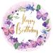 J & M Deco edible cake rapers - cake topper birthday - Tortendendeko Happy Birthday motif - Birthday cake decoration from fondant - around 20 cm - Dining paper Tortendeko - Cake Decoration