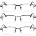 TruVision Readers Comfort Spring Hinges Reading Glasses 3 Pack Gunmetal 2.0x - Unisex Men and Women - Buy Online on GoSupps.com