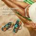 Mnsruu Tropical Coconut Palm Blossom Flip Flops - XXL Multi-Color Sandals for Men & Women | Perfect for Home Hotel Spa & Travel - Buy Online on GoSupps.com