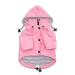 Ellie Dog Wear Zip Up Dog Raincoat Pink with Reflective Buttons, Pockets, Water Resistant, Adjustable Drawstring, Removable Hoodie - Size XS to XXL Available - Stylish Premium Dog Raincoats (S)