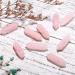 Rose Quartz Crystal 10 PCS Hexagonal Healing Reiki Stone Pendants - Bulk for Jewelry Making - Buy Online on GoSupps.com