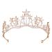 Vofler headband with stars golden tiara headdress crystal-strass-hair jewelry for women and girls bride princess birthday wedding duck football home return halloween costume party