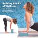 Premium Yoga Blocks - 2 Pack Set for Yoga, Pilates, Meditation | Non-Slip, Latex-Free, Light Weight | St. Louis Design in Deep Sky Blue - Buy Online on GoSupps.com