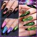 Cat Eye Gel Nail Polish Set 6 Colors Galaxy Holographic Magnetic UV Nail Polish with Magent Stick Sparkly pink blue nails Rainbow Shiny Nail ArtBase Black Nail Varnish and Gel Nail DIY Nail Salon 02 - Buy Online on GoSupps.com