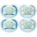 Philips AVENT Ultra Air Nighttime 6-18 Months Pacifier Blue Pack of 4 SCF376/43 Blue/Green