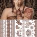 Brown Henna Temporary Tattoo Stickers - Waterproof Lace Designs for Women - Festive Party Favors - 5 Sheets - Buy Online on GoSupps.com