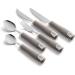 Special Supplies Adaptive Utensils 5-Piece Set for Hand Tremors, Arthritis, Parkinson's and Elderly - Stainless Steel, Non-Weighted, Non-Slip Handles - Buy Online on GoSupps.com