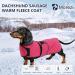 Shop Minezi Waterproof Dachshund Winter Jacket - Wool Lined Adjustable Pink - Ideal Dog Clothing for Medium Dogs (Back Length: 47-50cm) - Buy Online on GoSupps.com