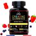 Creatine Monohydrate Gummies 2g/BCAA Pre Workout/Collagen/Vitamin B6/Bodybuilding/Sport/Fitness/Vegan/Gluten Free/Non-GMO/Sugar Free/Natural Red Fruit Flavoring/Women/Men/60 Gums Creatine/30 days