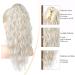 PORSMEER Claw Clip in Ponytail Hair Extensions 18 inches Long Curly Platinum Blonde Ponytail Multi Layered Natural Fluffy Wave Synthetic Hairpiece for Womens Girls Everyday Wear - Buy Online on GoSupps.com