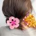 Colorful Flower Hair Clips Flower Hair Clips Acrylic Strong Fixed Hair Clips Versatile Frangipani Grab Clips Non-slip Hair Clips Large Women's Hair Clips For Beach Tropical Hair Pink - Buy Online on GoSupps.com