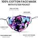 Face Masks with Nose Wire Washable UK Women 3 Layers 100% Cotton Face Masks for Glasses Wearers | Reusable | Breathable | Filter Pocket | Adjustable air loops (2 x Masks) (Floral - O) - Buy Online on GoSupps.com