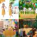 Fasezoomit Hawaiian Tropical Party Decorations Set - 55 Pieces with Table Skirt, Palm Leaves, Luau Flowers, Tissue Pineapple - Island Theme Party Decoration (Golden) - Buy Online on GoSupps.com
