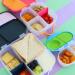 b.box Food Storage Container with Two Sealed Compartments | Reusable Snack Box for Kids | Silicone Material | Open/Close Clip | Ocean Breeze - Buy Online on GoSupps.com