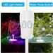 USB Floating Water Fountain Pump with 7 Nozzles - AISITIN 2.5W LED DIY Water Pump Kit for Outdoor Garden Bird Bath Pond - 15.74ft Power Cord - Transparent - Buy Online on GoSupps.com