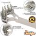 Untangler Mini Rake Pet Comb - Long V-Shape Double Row Stainless Steel Teeth for Easy Mat Removal - Buy Online on GoSupps.com